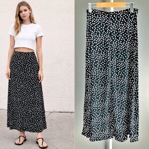 SUZY SHIER Gorgeous Polka Dots Boho  Pattern Cottagecore Summer Maxi Skirt.Small